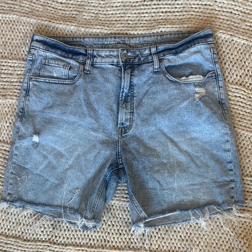 Distressed Denim Shorts